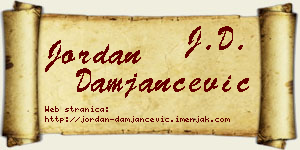 Jordan Damjančević vizit kartica